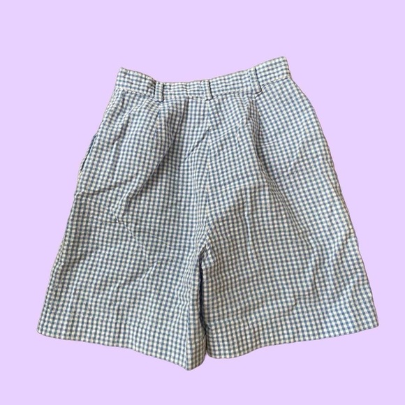 Vintage 90s Blue and white gingham high waisted shorts 🔥 - Picture 2 of 3